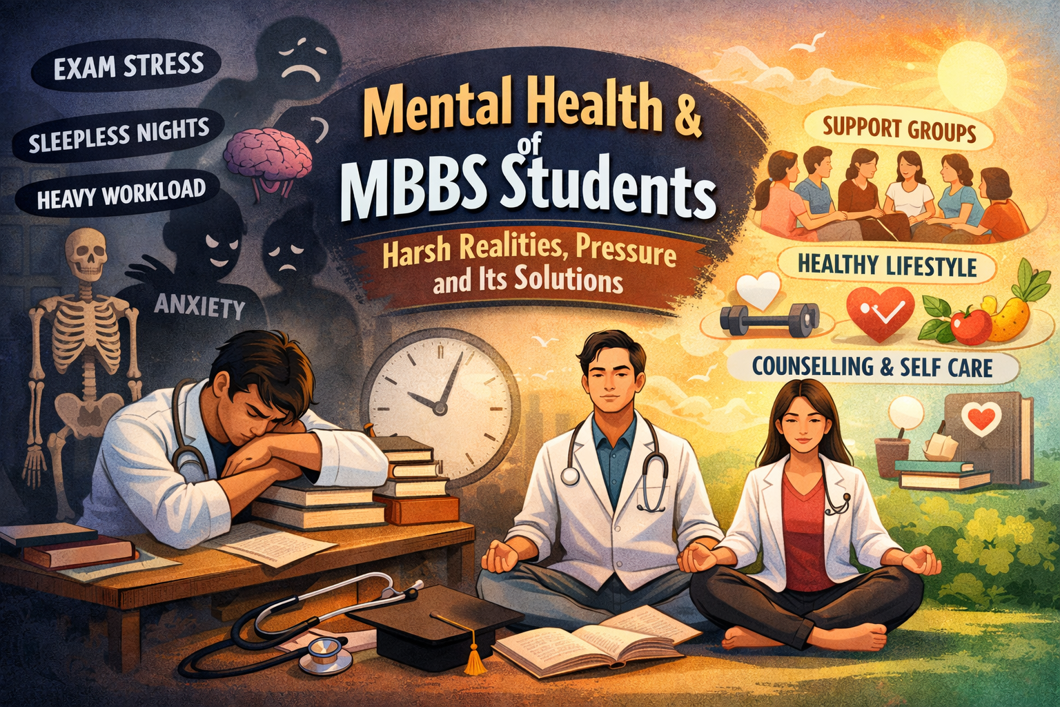 Mental Health & Life of MBBS students: Harsh Realities, Pressure and Its Solutions.